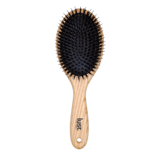 Wooden Oval BOAR Bristle brush